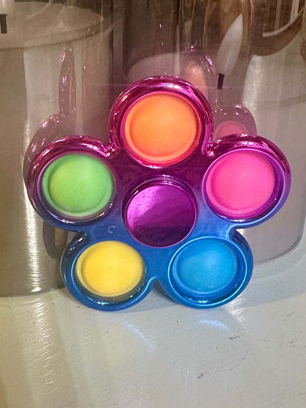 Rainbow Flower Pop-It Sensory Fidget Spinner